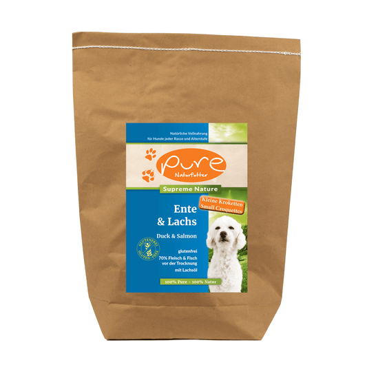 Pure Naturfutter Supreme Ente & Lachs KLEINE KROKETTEN